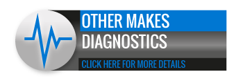 Black, grey and blue Other Makes Diagnostics call to action button, with image of heart rate monitor